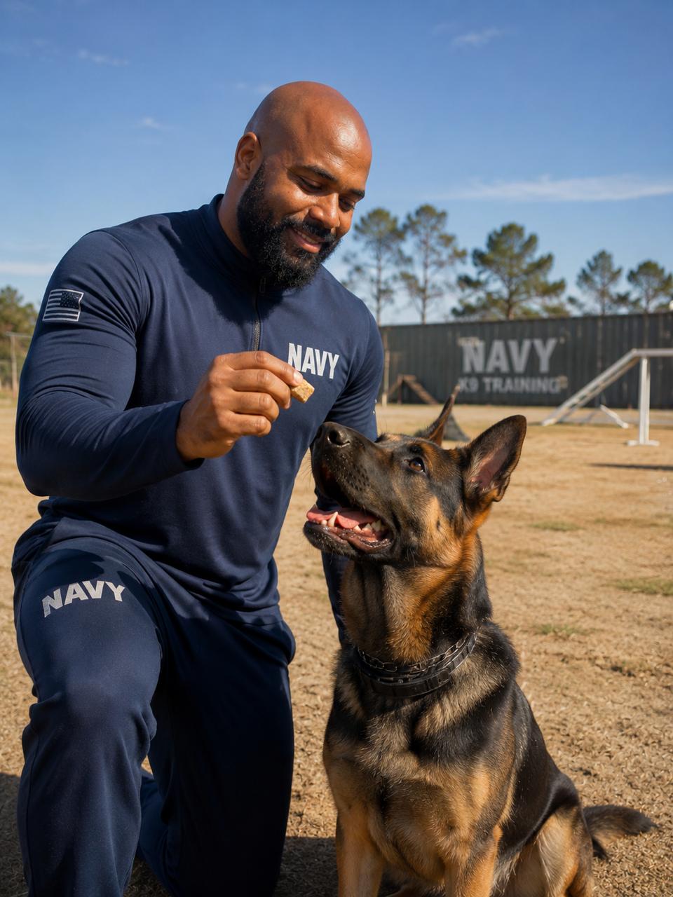 Happy dog owner with their healthy dog